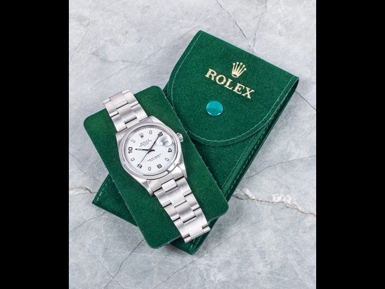 Rolex Date 34 Bianco Oyster White Milk Arabic  Watch  15200